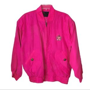Vintage Hot Pink Silk Windbreaker Size Medium